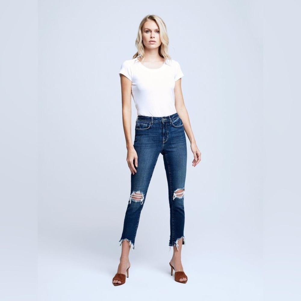 L’AGENCE High Line Jean in Classic Vintage Destruct Sz 25
